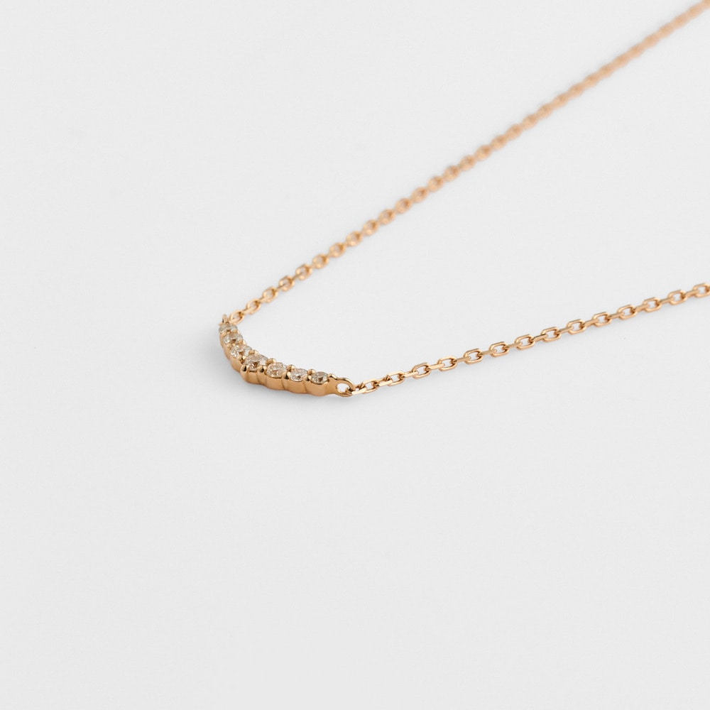 K10 Diamond Necklace (Pink Gold)(0.05ct) – agete-global