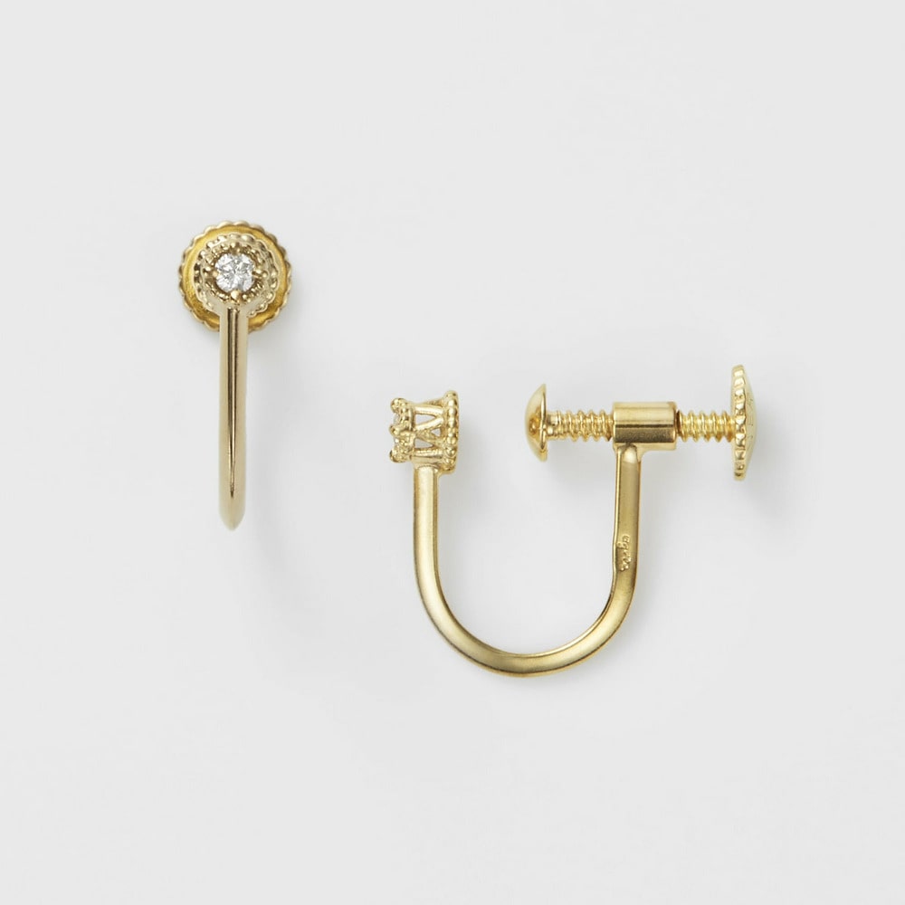 Gold Diamond Earrings (0.01Ct)