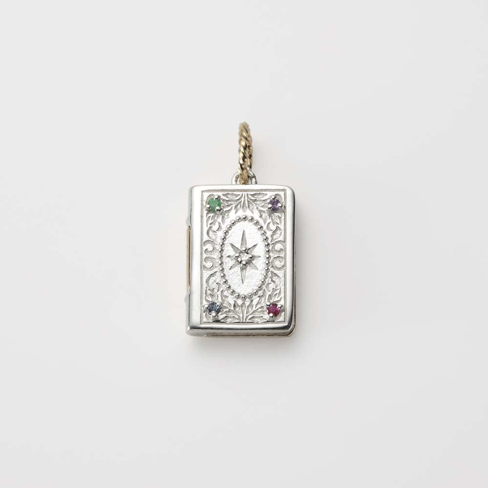 Silver And K10 Locket Charm