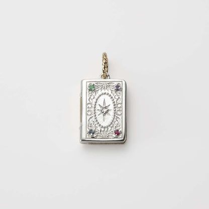 Silver And K10 Locket Charm