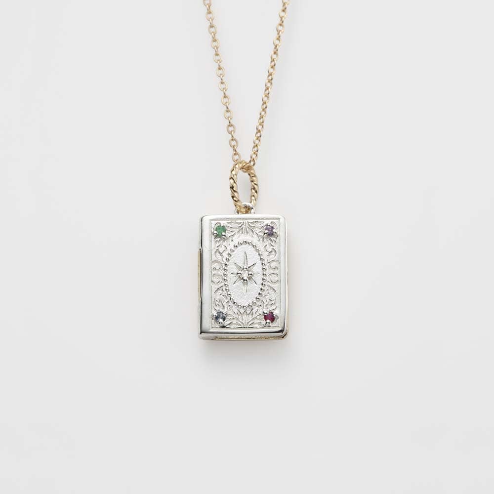 Silver And K10 Locket Charm