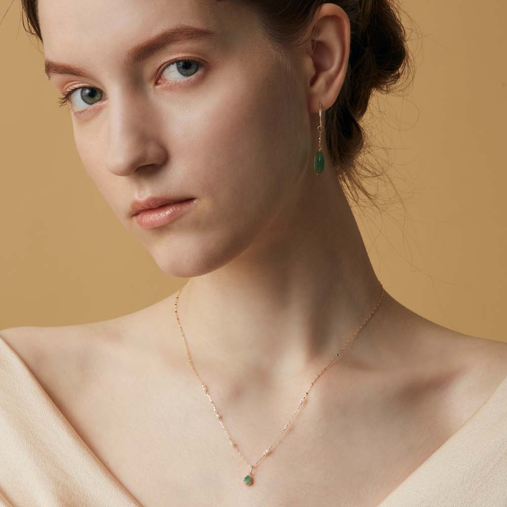 agete✨K10✨necklace✨Gold✨<No.2866> K10 Emerald Reversible Charm – agete-global