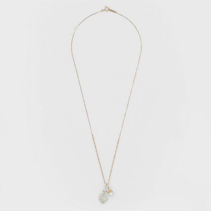 K10/Silver Charm Set Necklace
