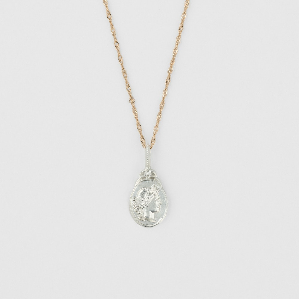 K10/Silver Charm Set Necklace
