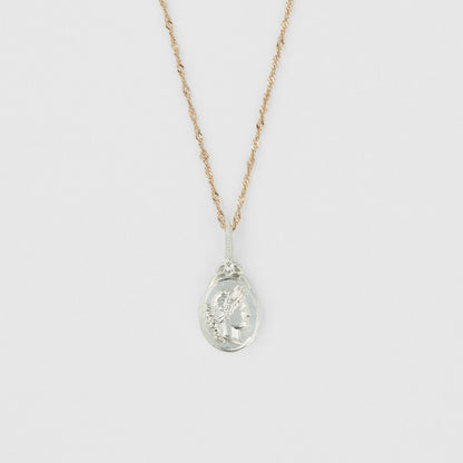 K10/Silver Charm Set Necklace