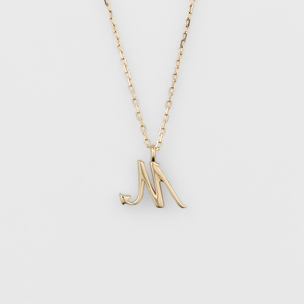 Initial M/K10 Diamond Necklace