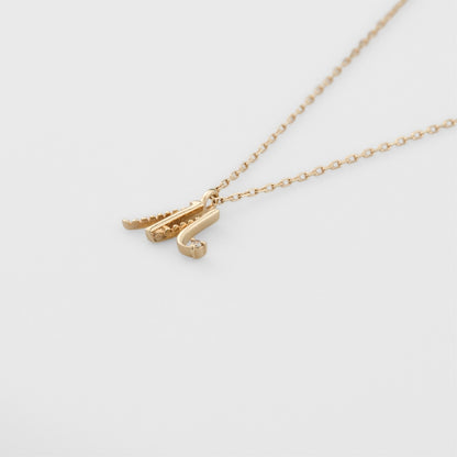 Initial M/K10 Diamond Necklace