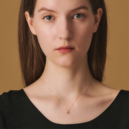 Initial M/K10 Diamond Necklace