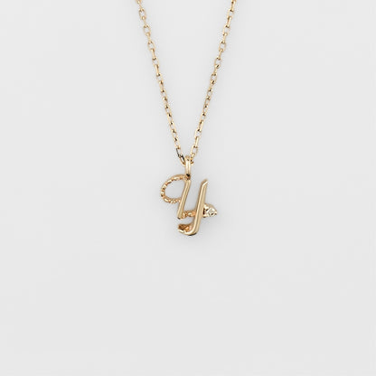 Initial Y/K10 Diamond Necklace