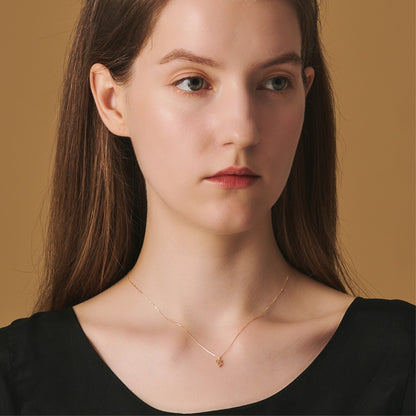 Initial Y/K10 Diamond Necklace