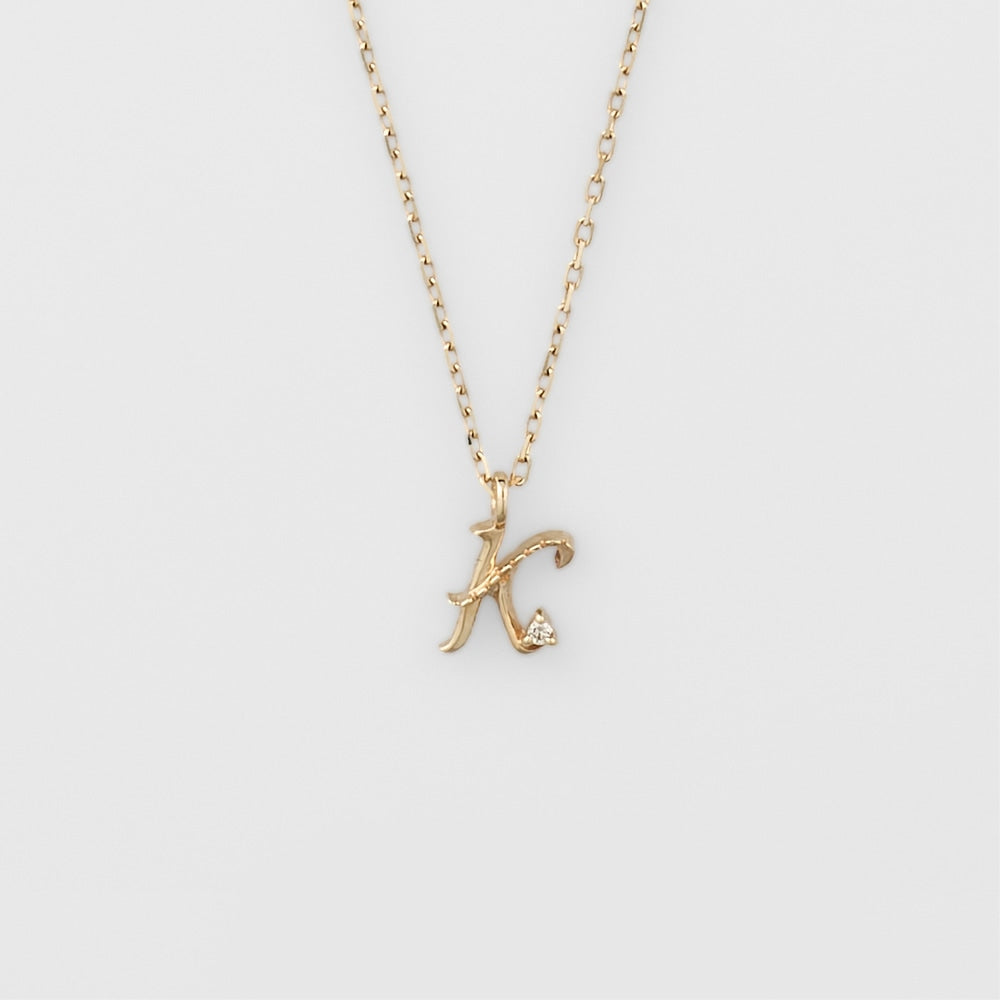 Initial K/K10 Diamond Necklace