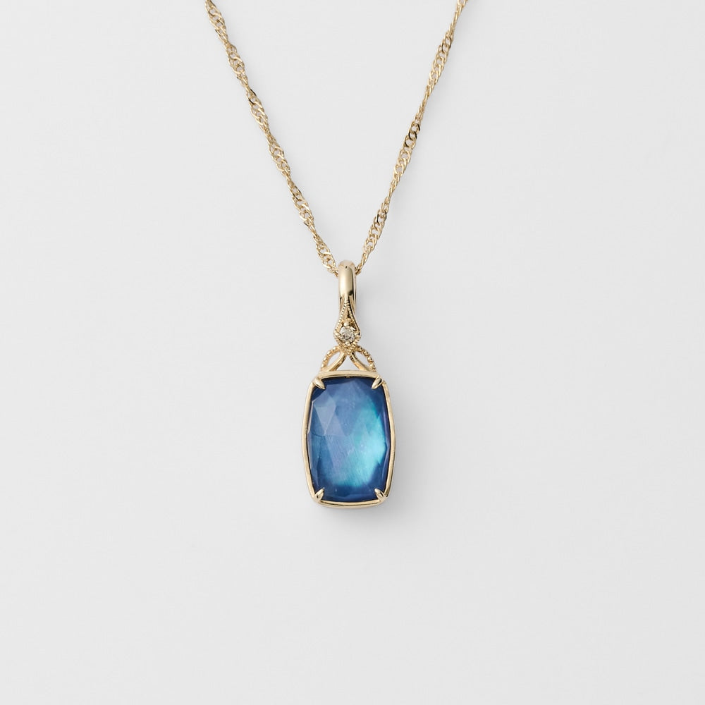 K10 Sapphire/Quartz/Shell Charm – agete-global