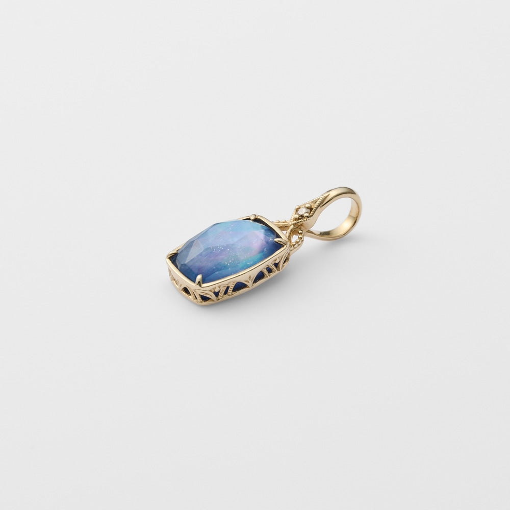 K10 Sapphire/Quartz/Shell Charm – agete-global
