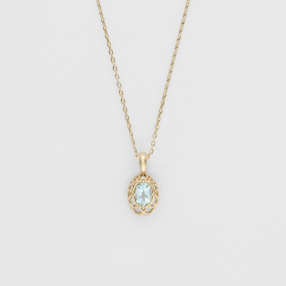 agete シャンデリア　ネックレス　marimama K10 Aquamarine Necklace – agete-global