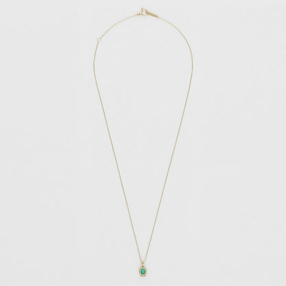 <May Birthstone> K10 Emerald Necklace