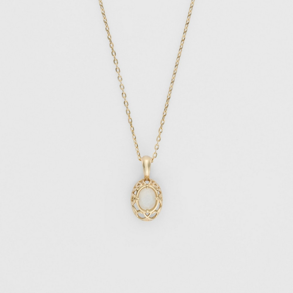 <June Birthstone> K10 Moonstone Necklace