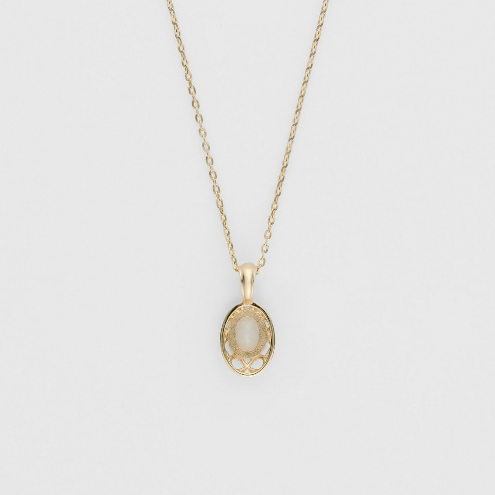 agete✨K10✨necklace✨Gold✨<No.2866> K10 Moonstone Necklace – agete-global
