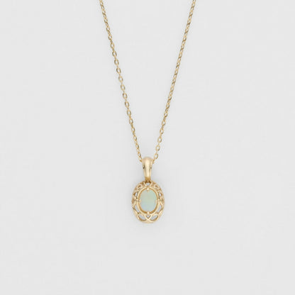 <October Birthstone> K10 Opal Necklace