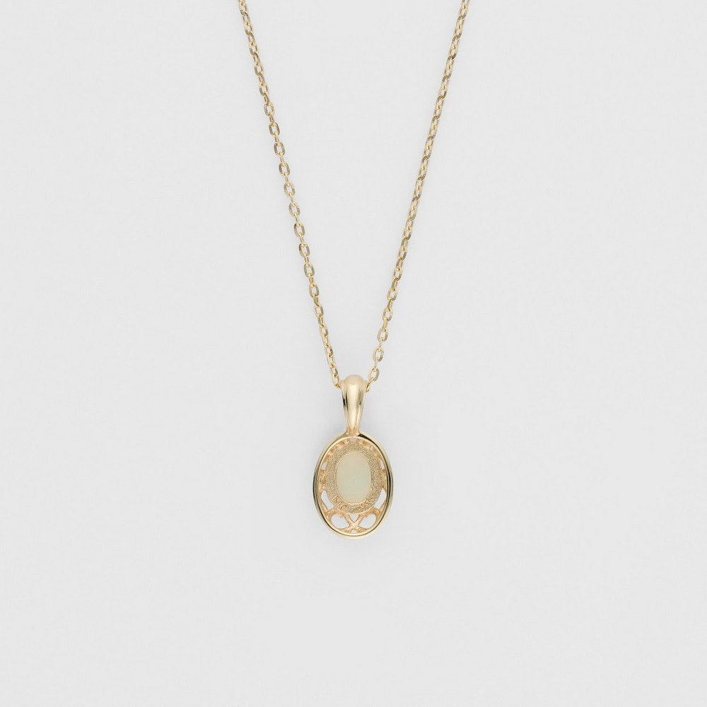 <October Birthstone> K10 Opal Necklace
