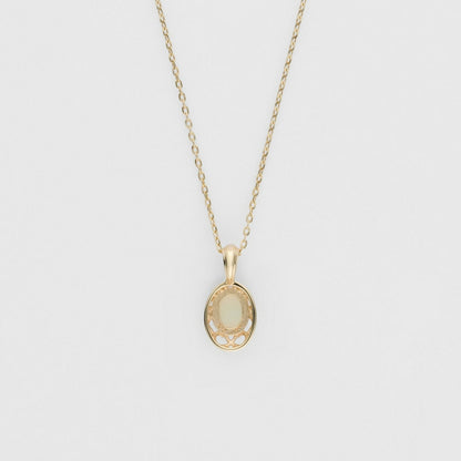 <October Birthstone> K10 Opal Necklace