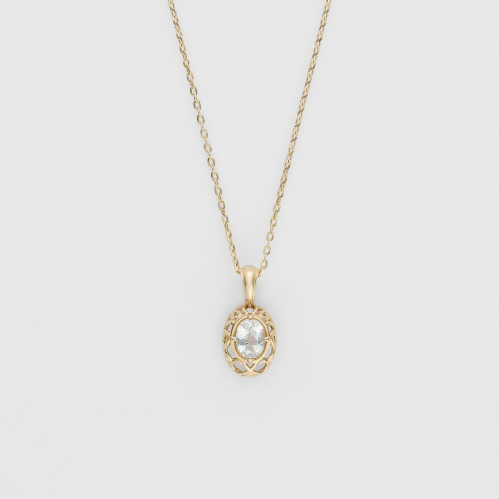 <November Birthstone> K10 Topaz Necklace