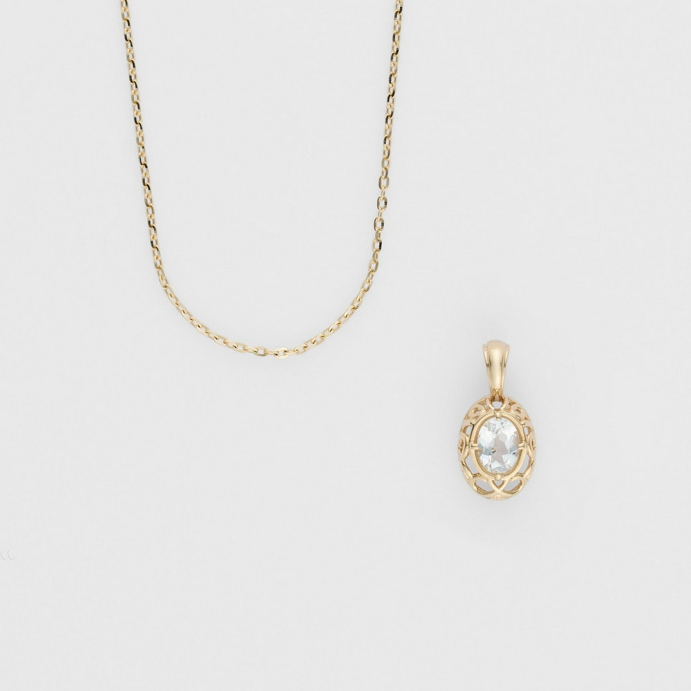 <November Birthstone> K10 Topaz Necklace