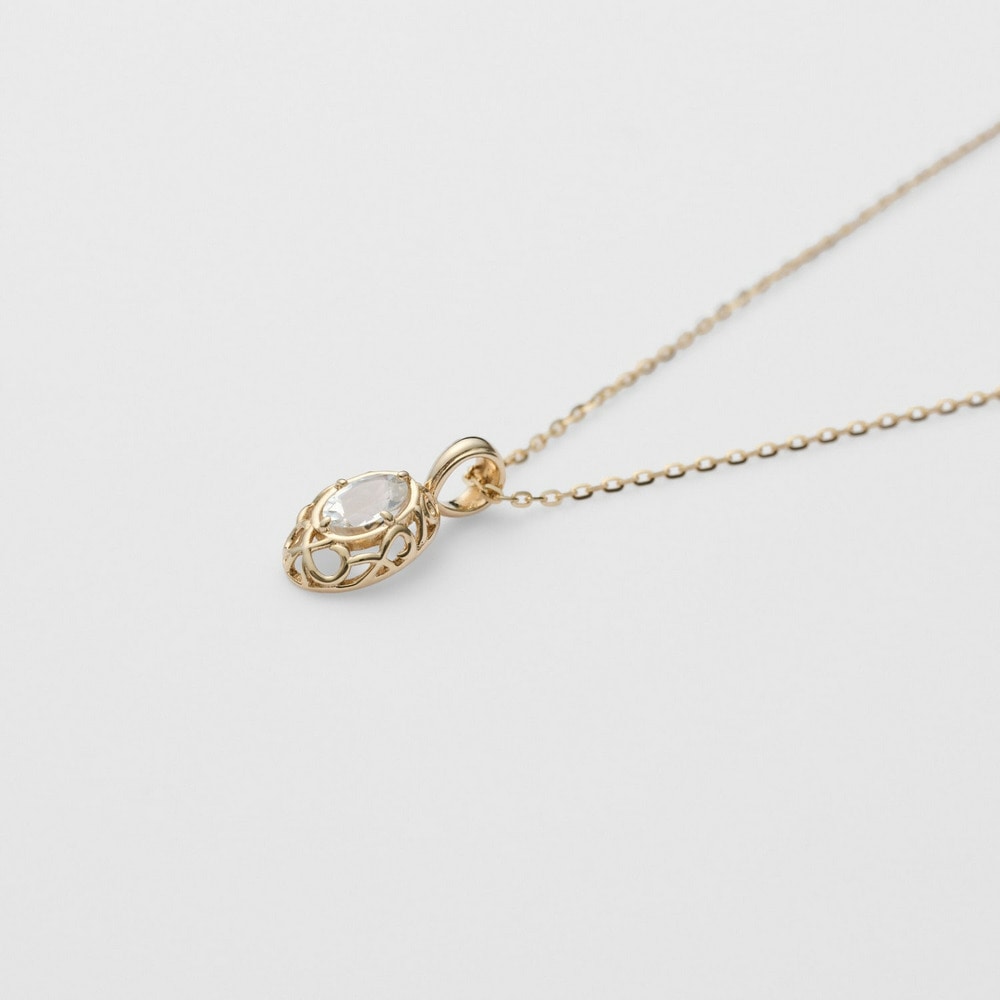 <November Birthstone> K10 Topaz Necklace