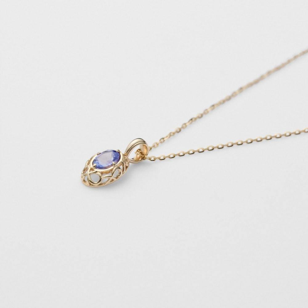 agete✨K10✨necklace✨Gold✨<No.2866> K10 Tanzanite Necklace – agete-global