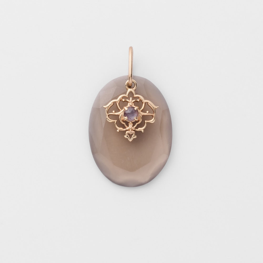 K5 Smoky Quartz Charm