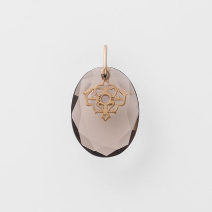 K5 Smoky Quartz Charm