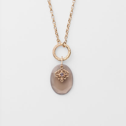 K5 Smoky Quartz Charm