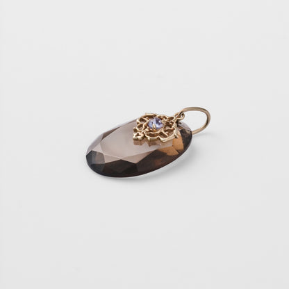 K5 Smoky Quartz Charm