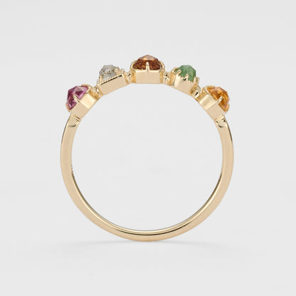 K10 Multi-Stone Ring