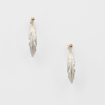 Silver Feather Earrings