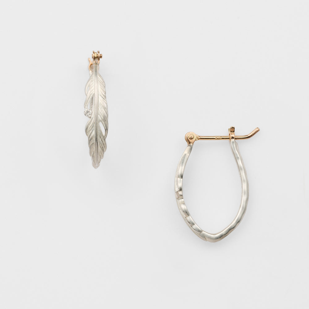 Silver Feather Earrings