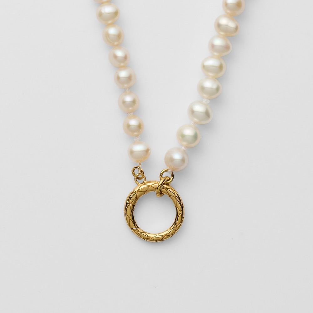 Gold Pearl Necklace