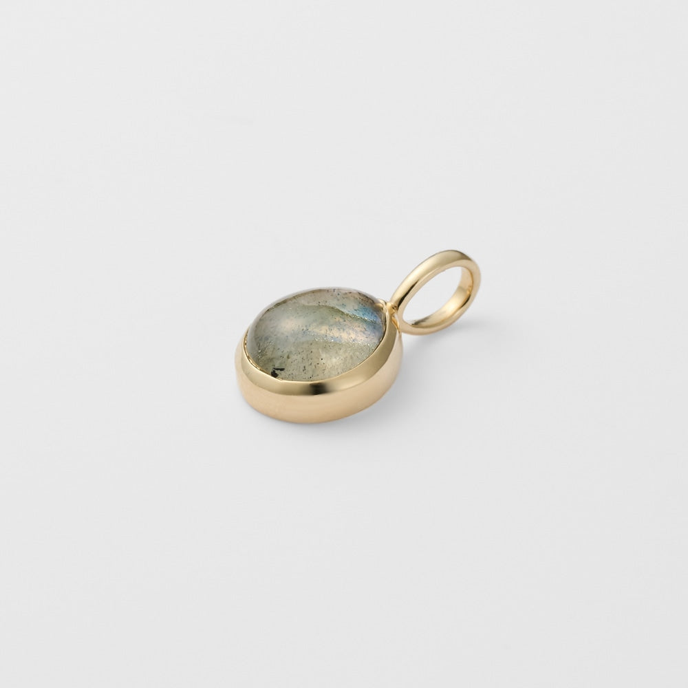 K10 Quartz/Labradorite Charm
