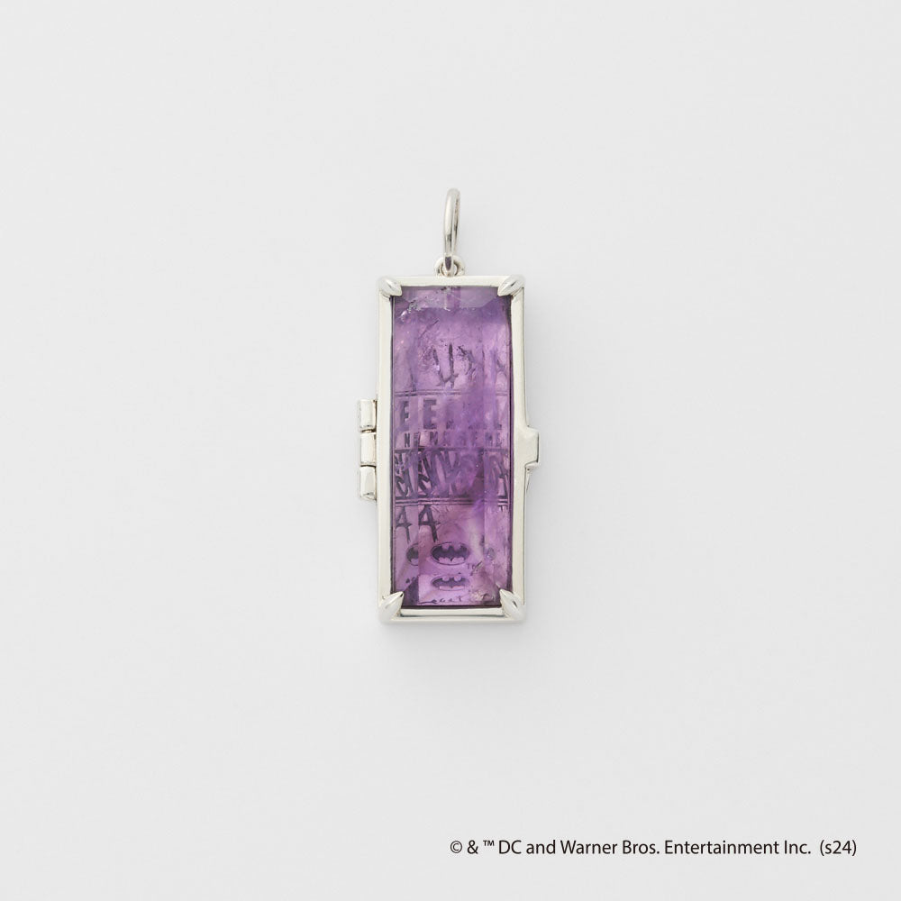 <Batman Collaboration> Silver Amethyst Charm
