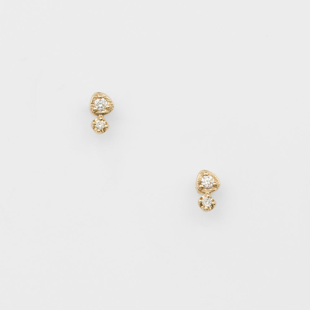K10 Diamond Earrings (0.02Ct)