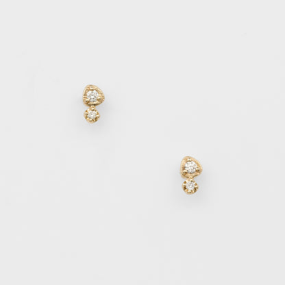 K10 Diamond Earrings (0.02Ct)
