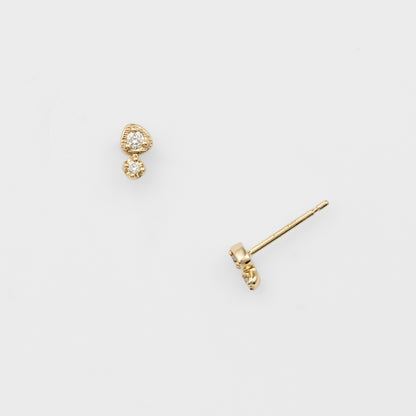 K10 Diamond Earrings (0.02Ct)