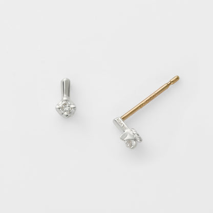 Silver Diamond Earrings (0.04Ct)