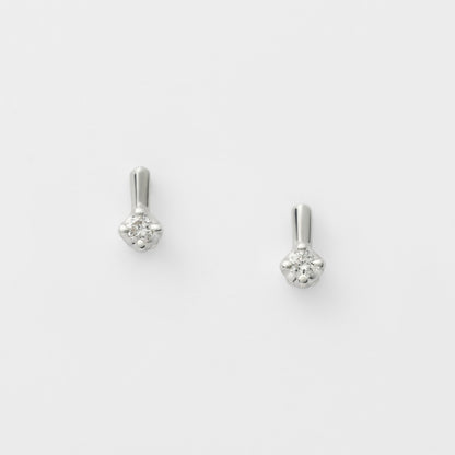 Silver Diamond Earrings (0.04Ct)