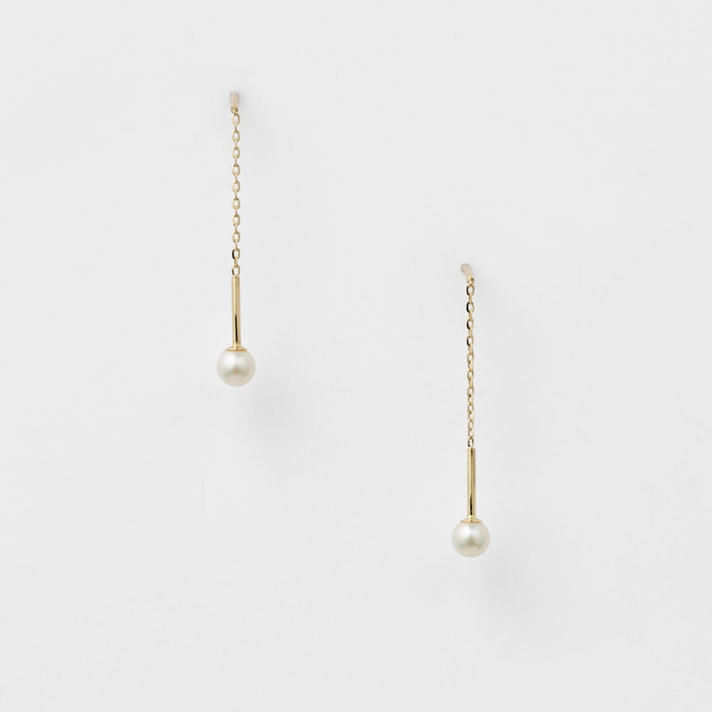 K10 Pearl Long Earrings