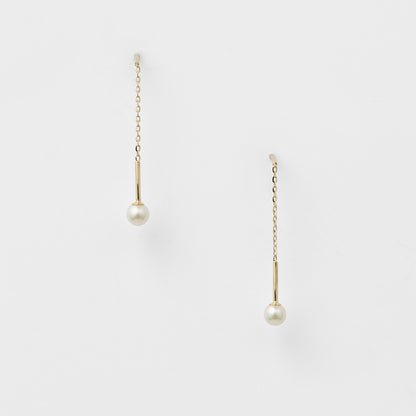 K10 Pearl Long Earrings