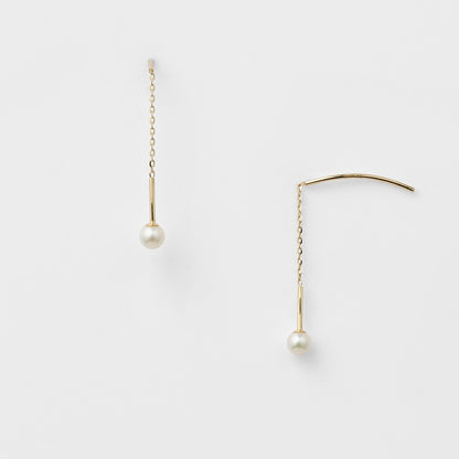 K10 Pearl Long Earrings
