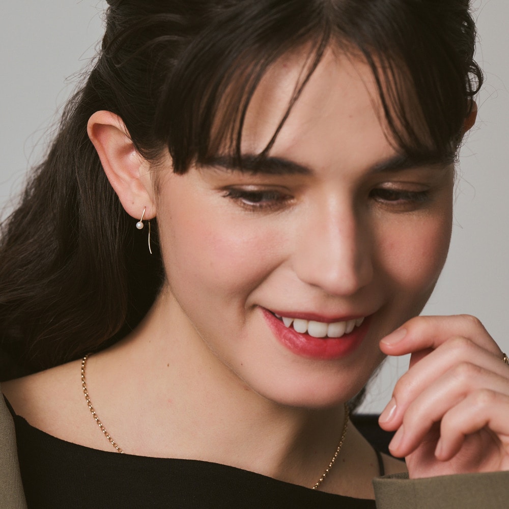 K10 Pearl Long Earrings