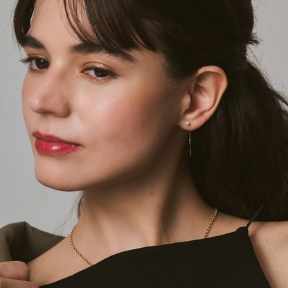 K10 Pearl Long Earrings