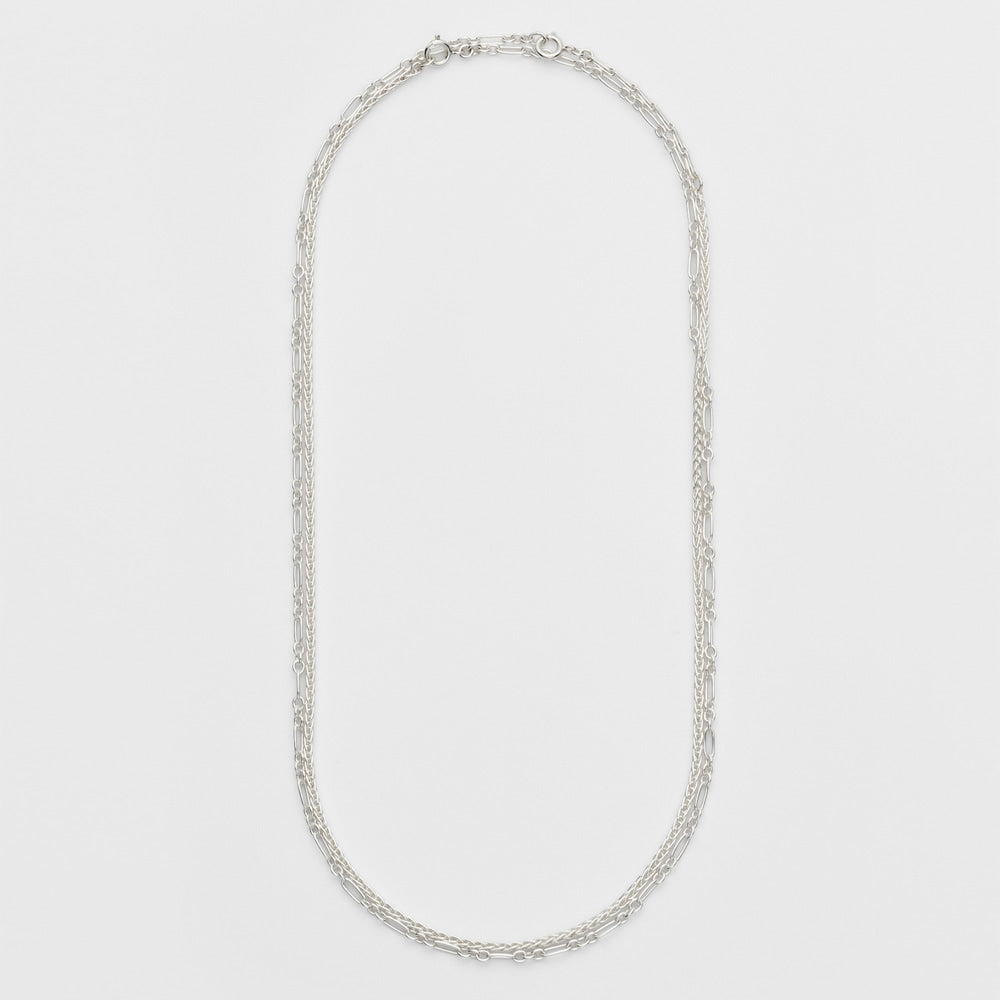 Silver Necklace Chain Set