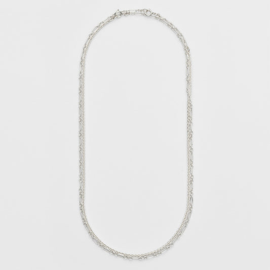 Silver Necklace Chain Set
